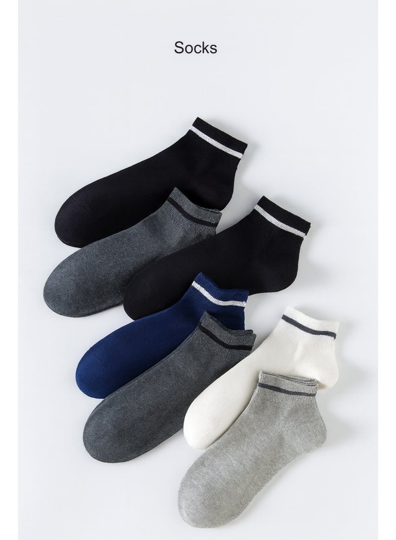 Trendora Cotton Blend Ankle Socks, Mixed Colors, Regular Size, 5 Pairs With 1 Gift, Casual Wear, Machine Washable - Image 4